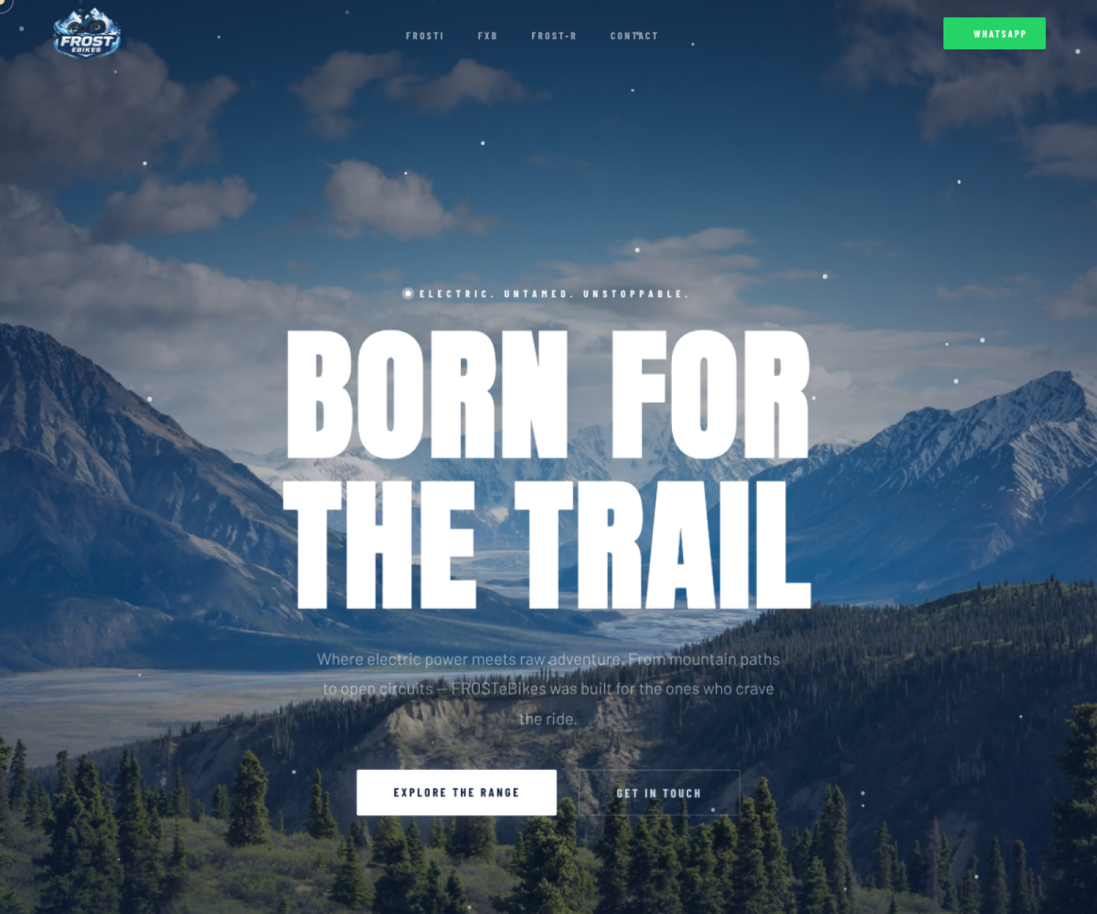 FrostE Bikes website preview