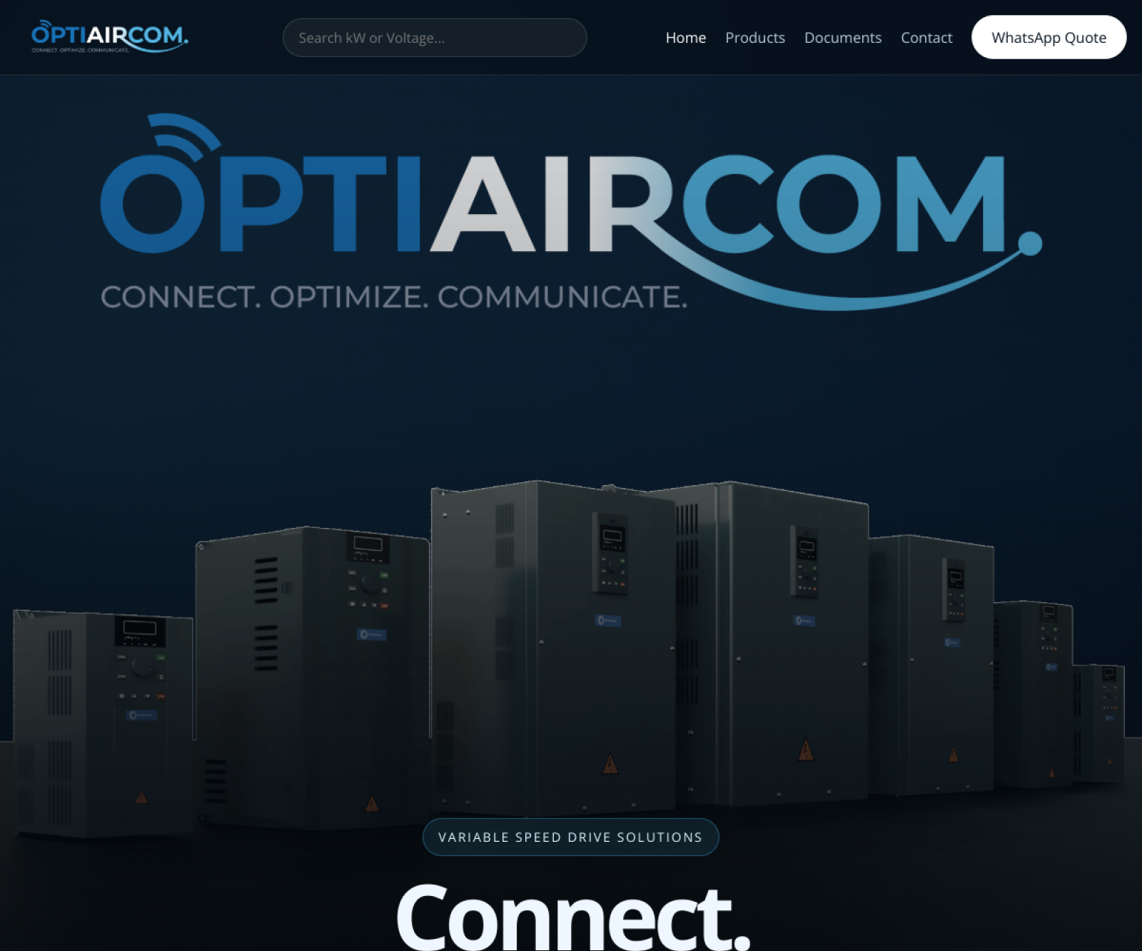 OptiAir website preview
